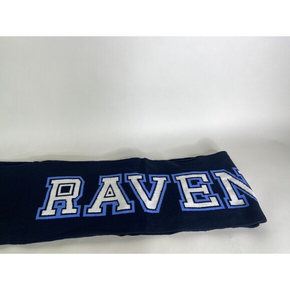 Harry Potter Ravenclaw Winter Scarf Knit with Tassels Blue White Adult Unisex - Picture 2 of 5